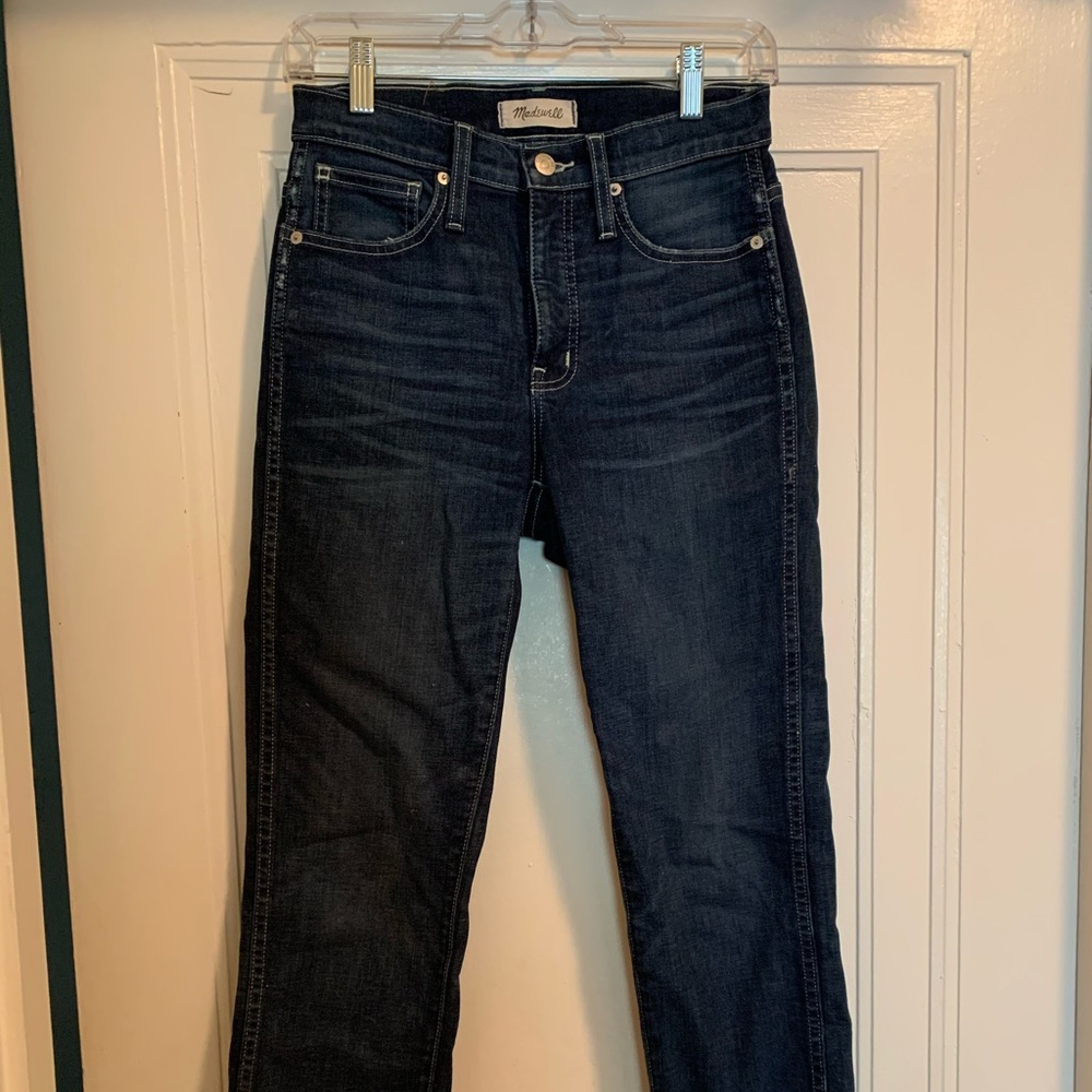 Madewell Slim straight leg jeans with raw hem